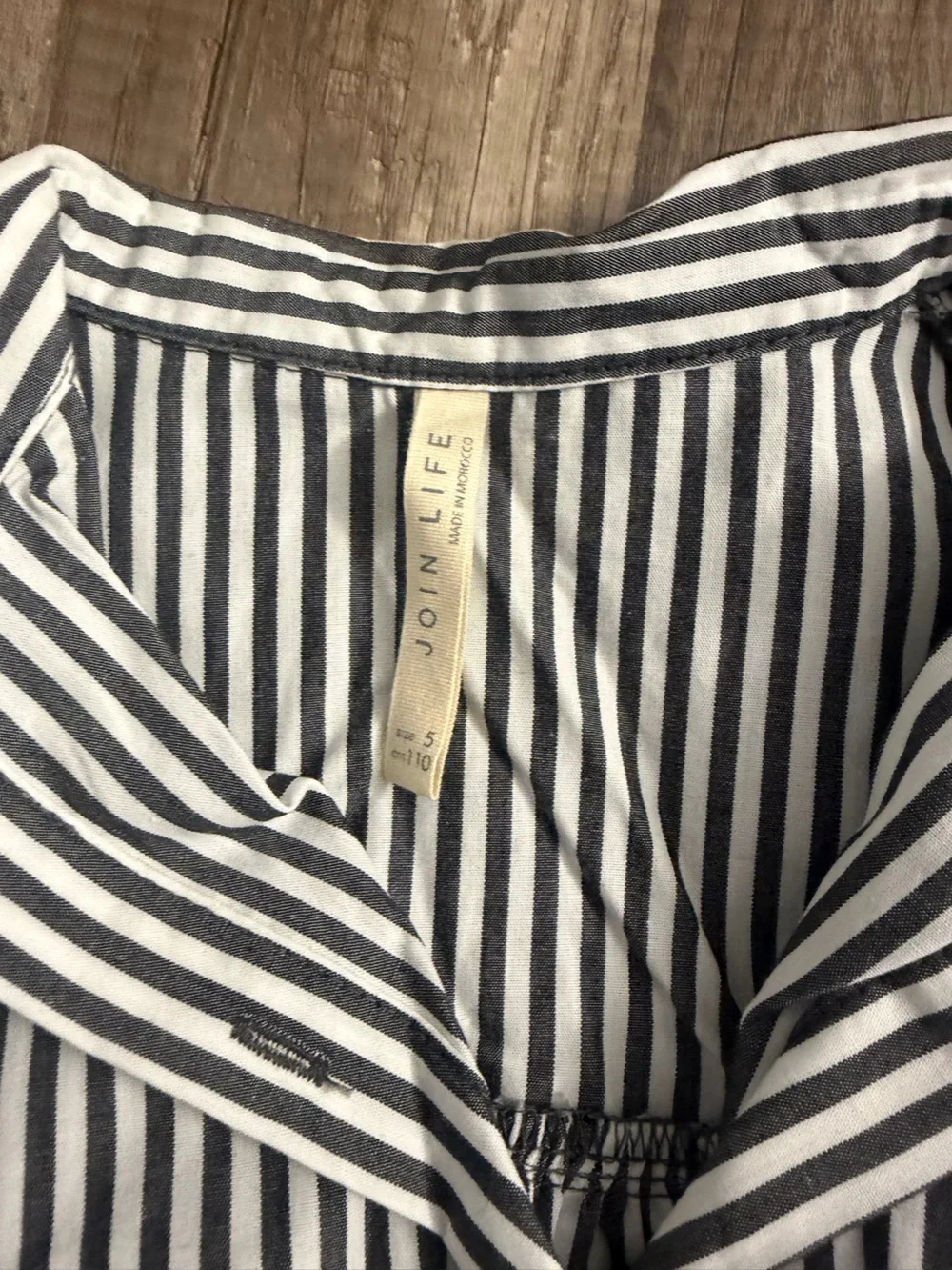 Zara Black & White Striped Button-Down Shirt